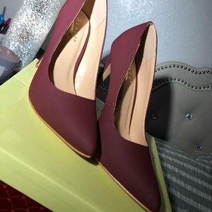 Burgundy pumps